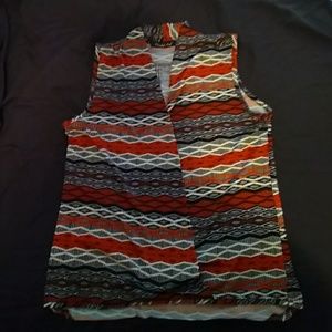 Black and orange island top